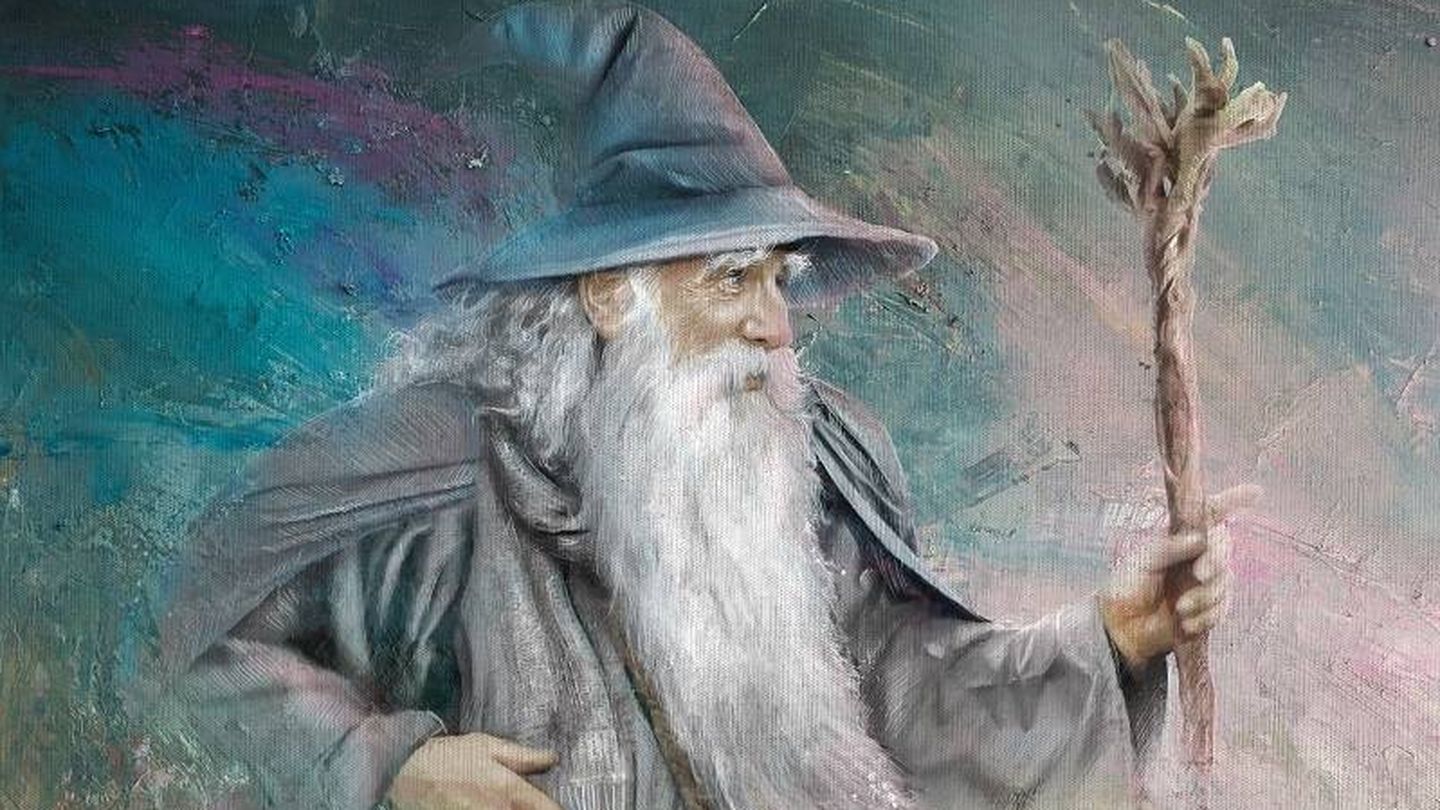 Un retrato de Gandalf de Fernando López Ayelo para la Sociedad Tolkien Española. 