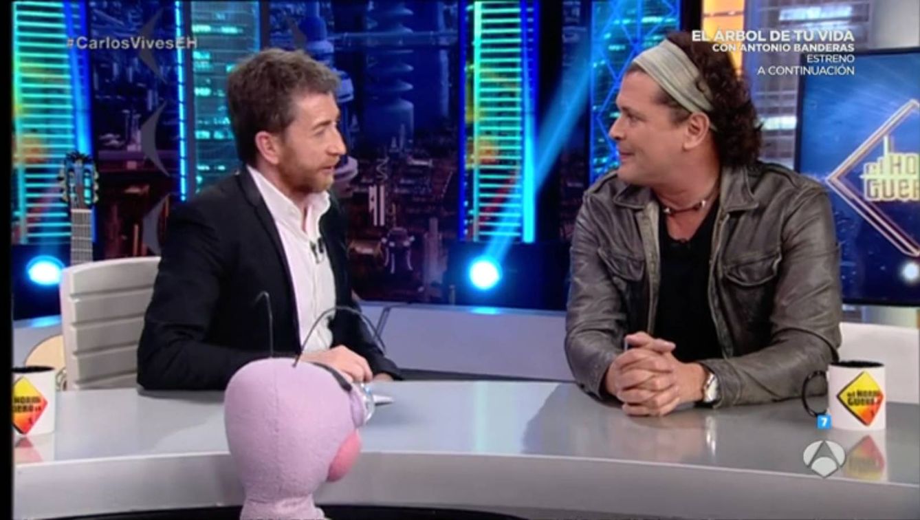Pablo Motos y Carlos Vives en un momento de la entrevista. 