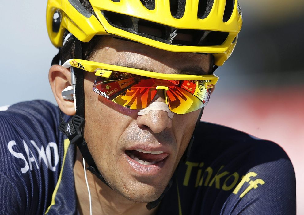 Foto: Alberto Contador, durante la vigésima etapa del Tour de Francia.