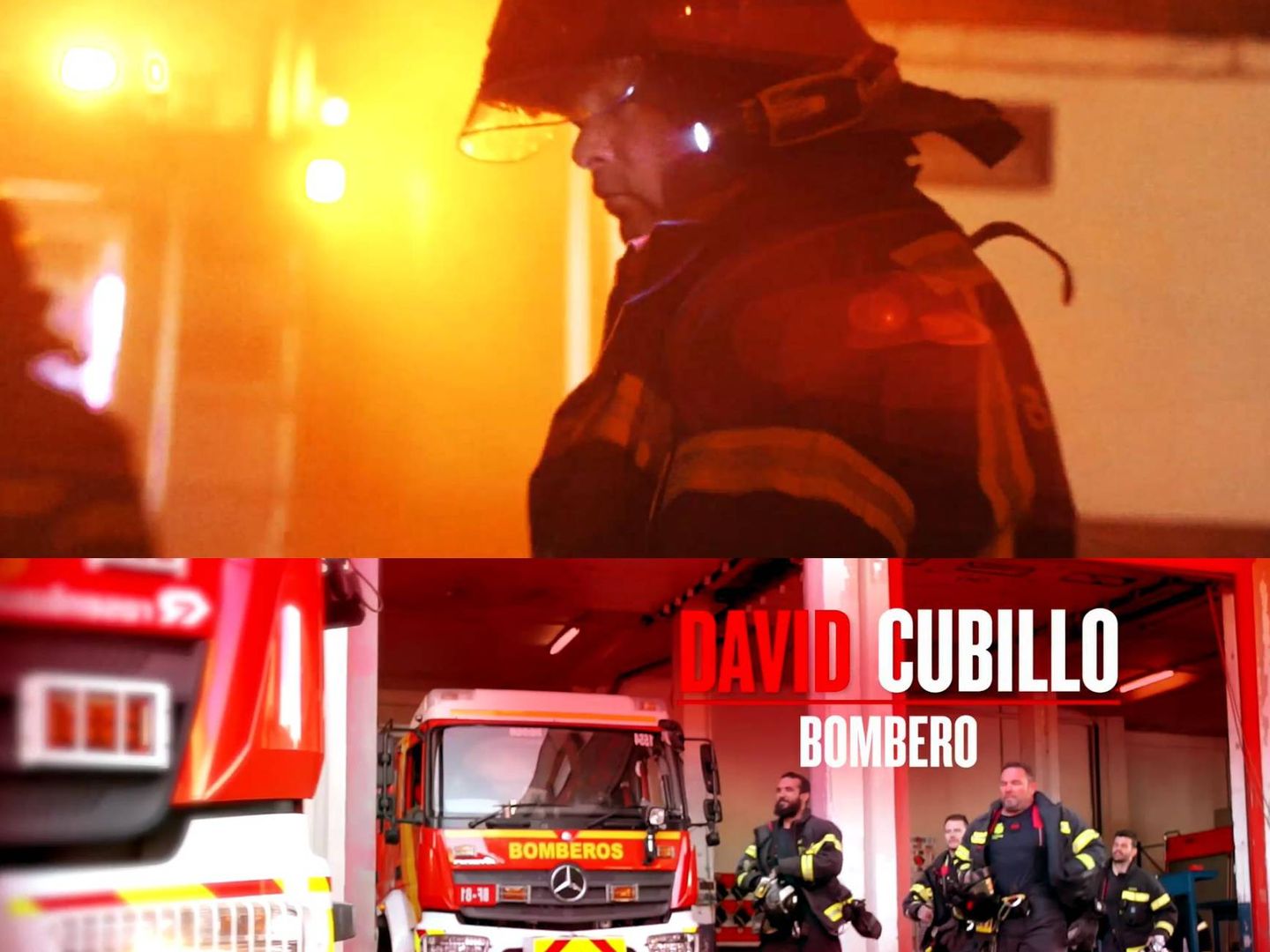 David Cubillo, bombero del factual 'Héroes, más allá del deber'.