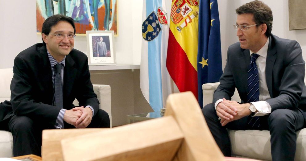 El presidente de la Xunta y el delegado de Pemex España, Carrera Panizzo.