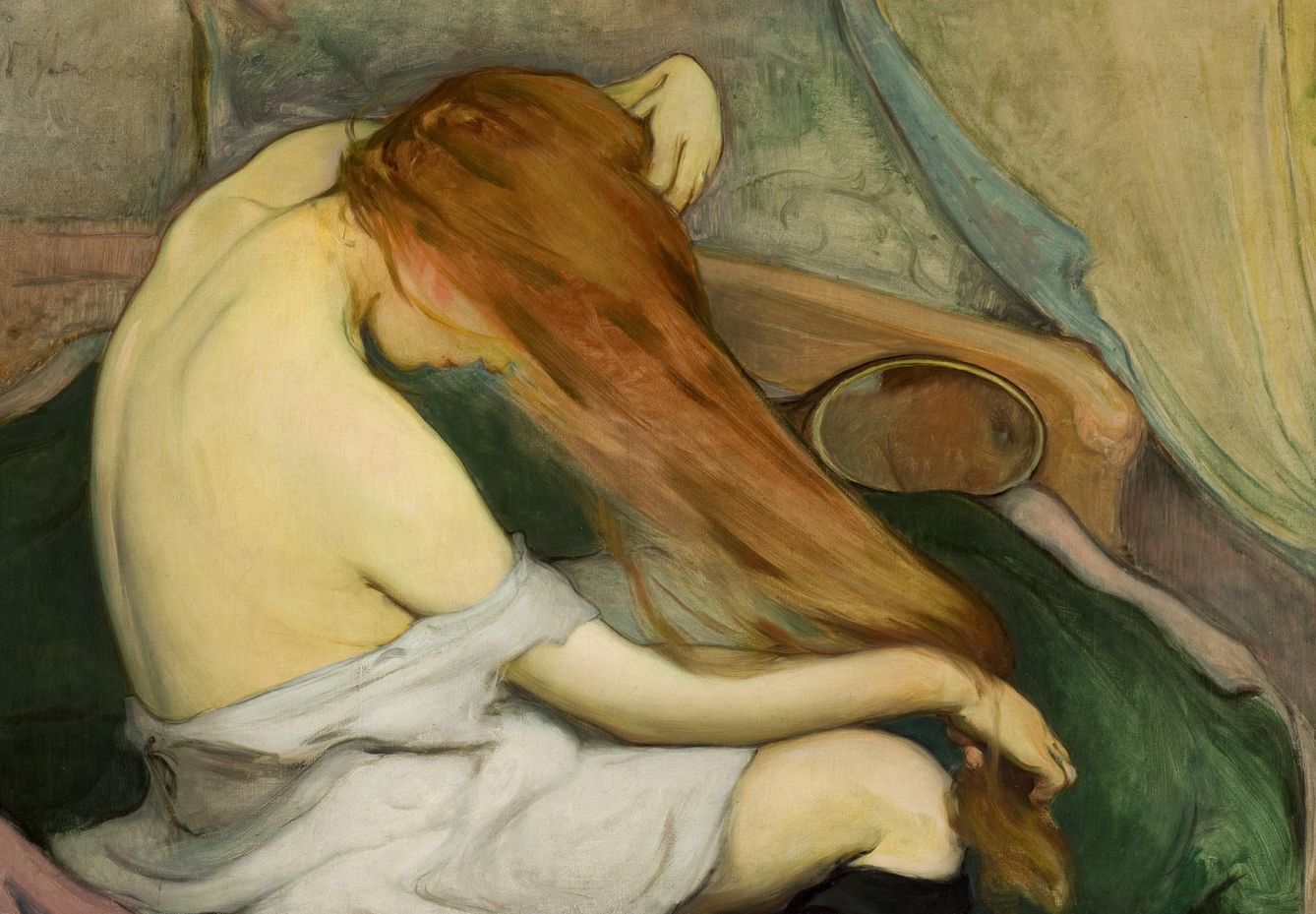 'Femme peignant ses cheveux', Wladyslaw Slewinski.