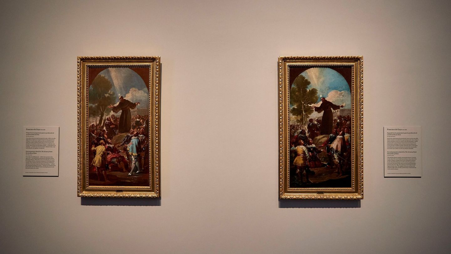 Los bocetos que Goya hizo para la competición de San Francisco el Grande. (EFE) 