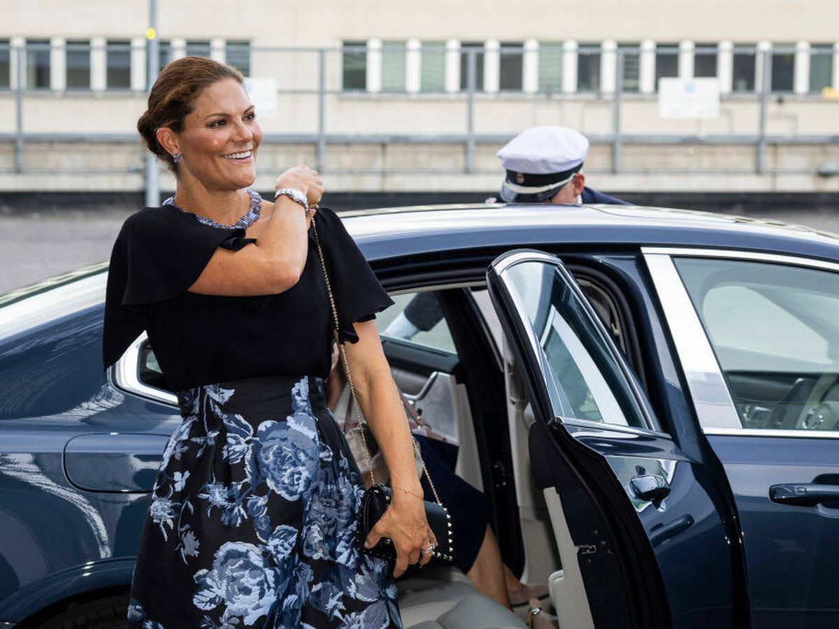 Foto: Victoria de Suecia, a su llegada a los Premios de Sostenibilidad. (Getty)