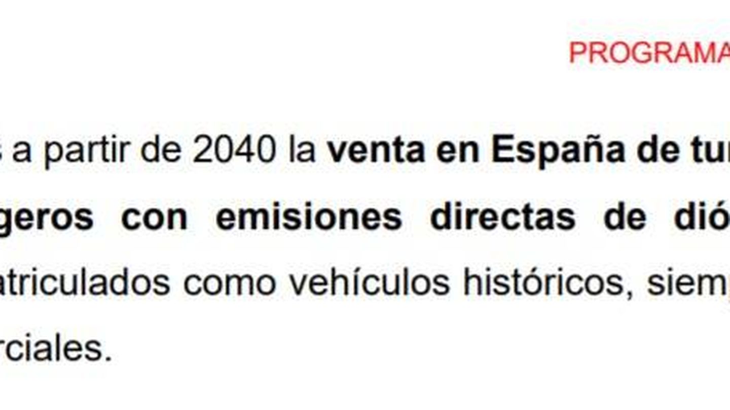La primera versión de la medida 256 del 'Programa común progresista' del PSOE. 
