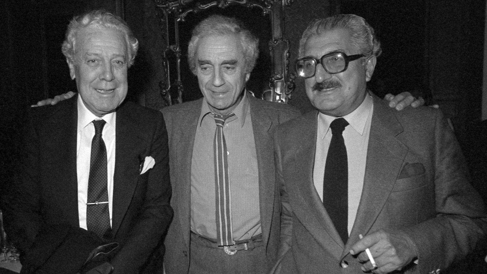 Foto: En la imagen Luis Garcia Berlanga, Michelangelo Antonioni y Juan Antonio Bardem el 14 de diciembre de 1983. Foto: Marisa Florez.