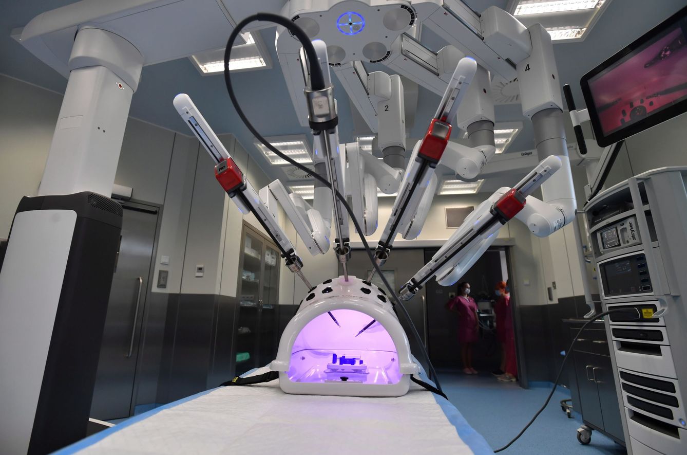 Robot quirúrgico urológico Da Vinci.