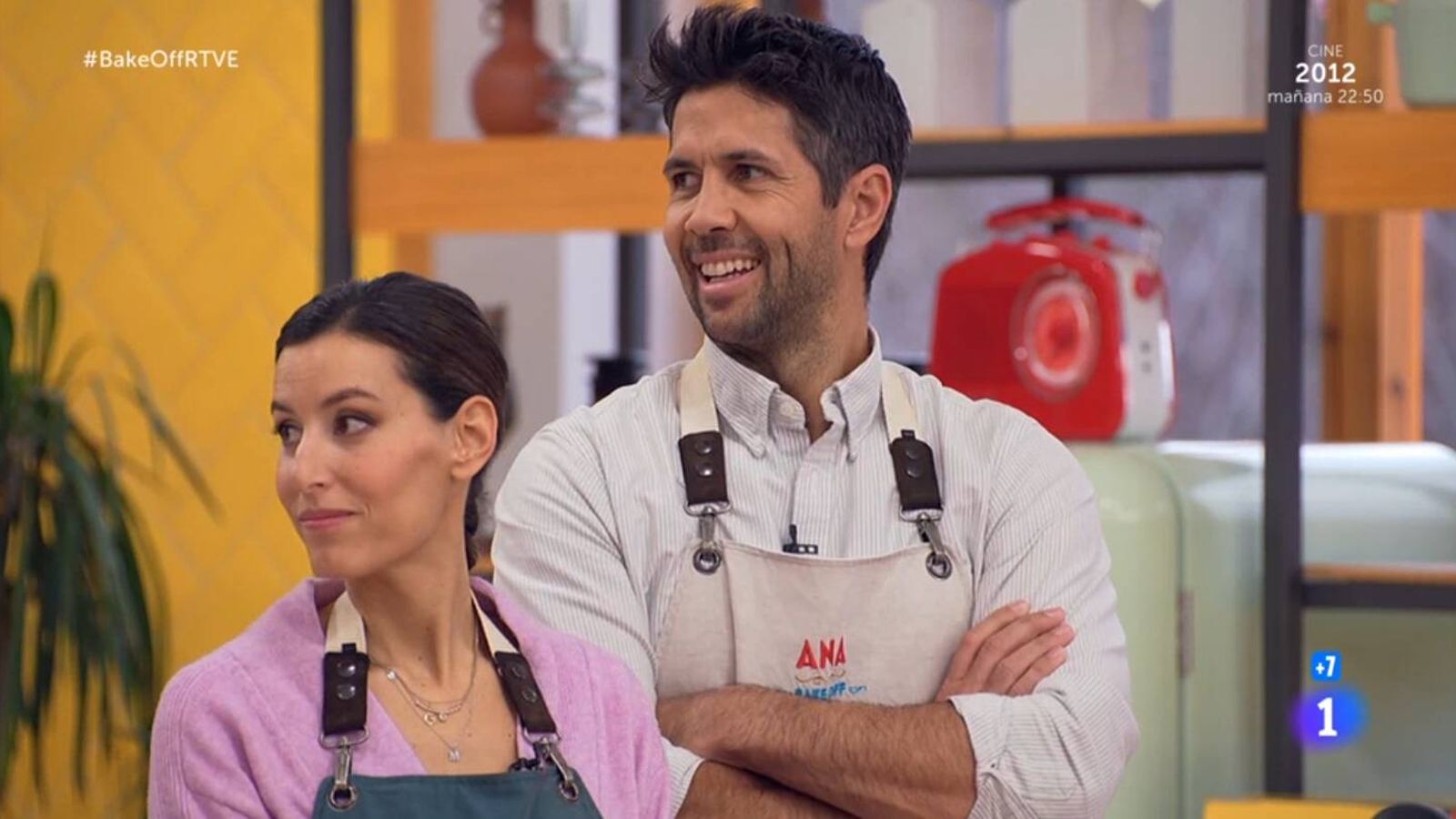 Ana Boyer y Fernando Verdasco en 'Bake Off: famosos al horno'. (RTVE)