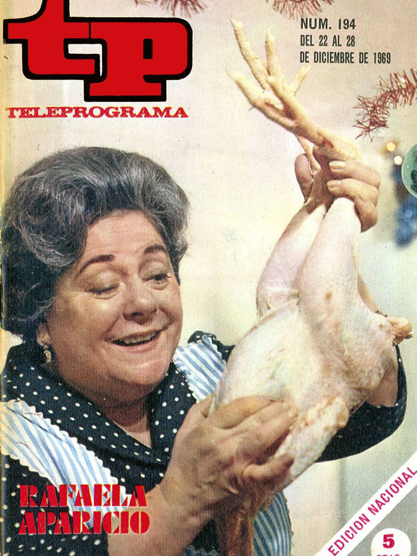Rafaela Aparicio, en una portada de 'Teleprograma'.