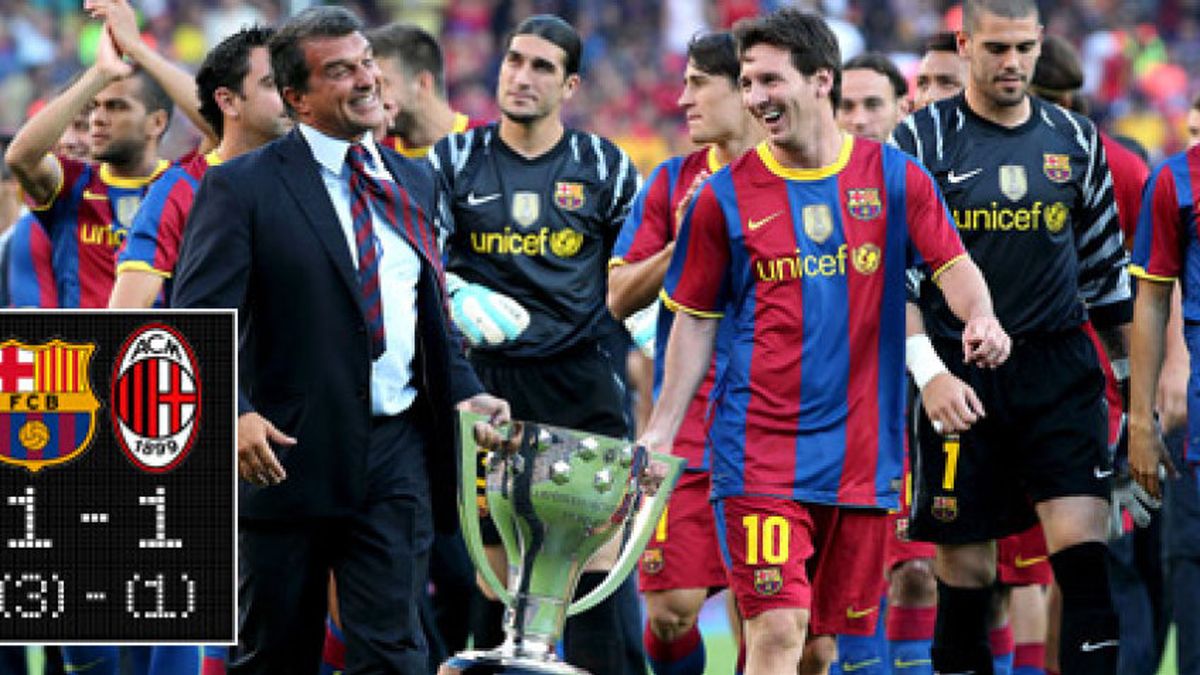 El Barça se llevó el trofeo Gamper, pero los aplausos fueron para Ronaldinho