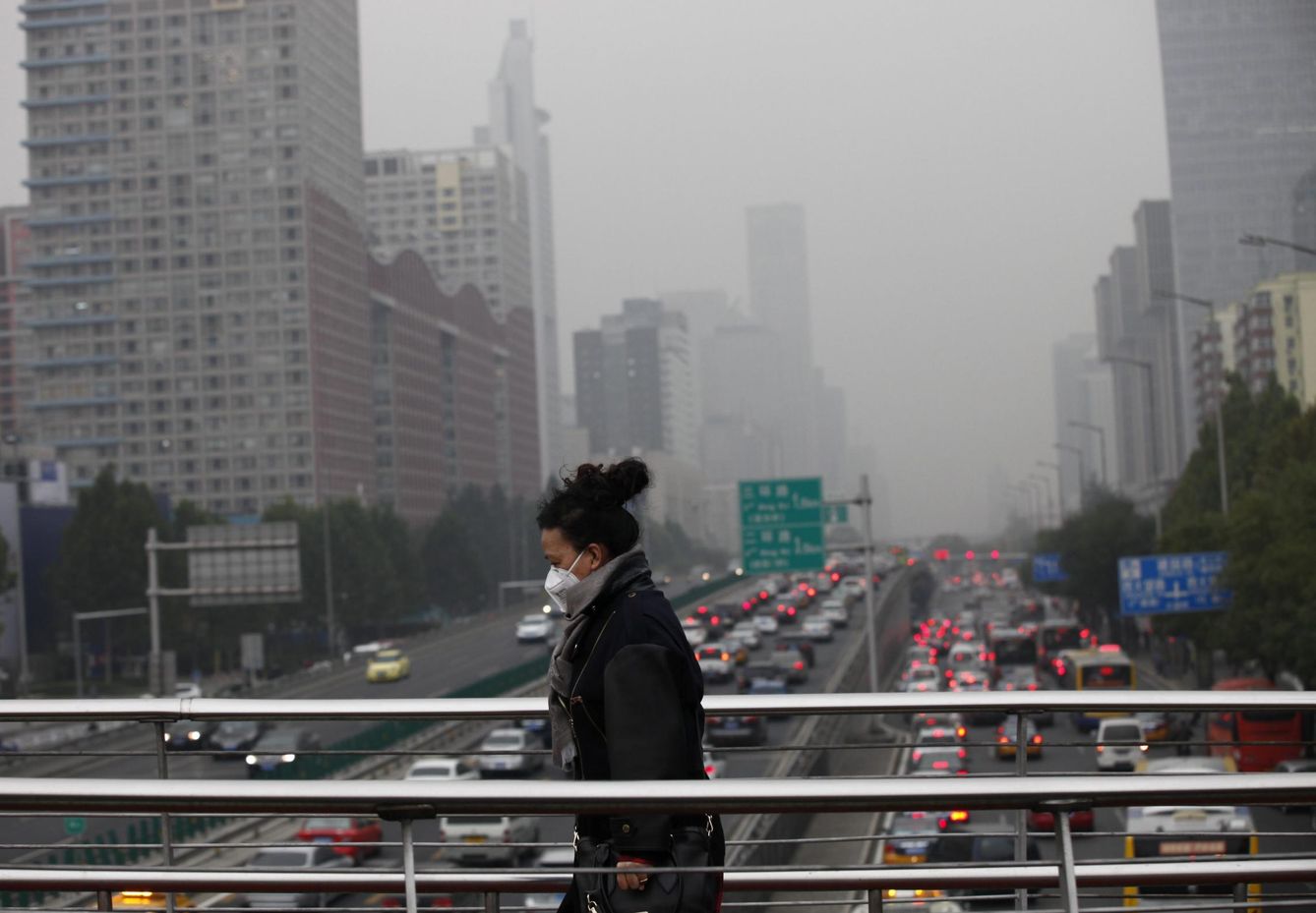 Alerta amarilla por contaminación en Pekín. (EFE)