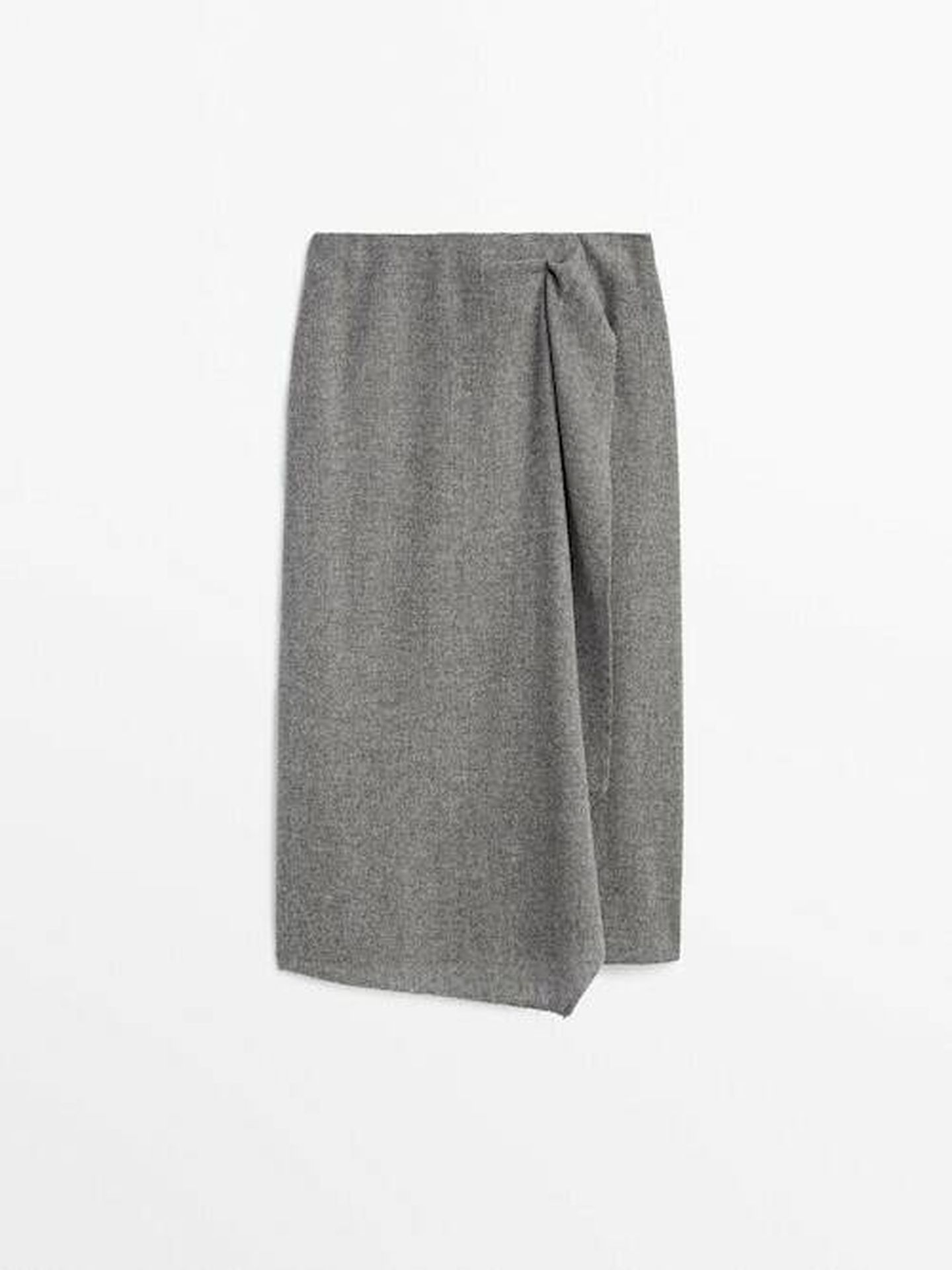 La falda gris de Massimo Dutti. (Cortesía)