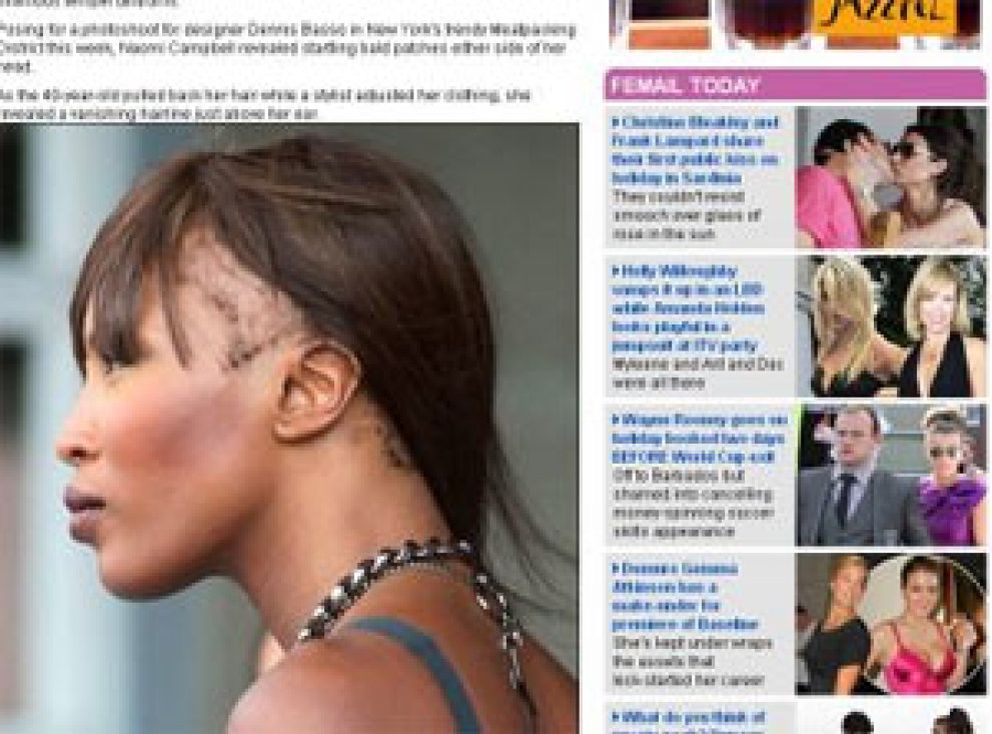 Foto: ¿Se está quedando calva Naomi Campbell?