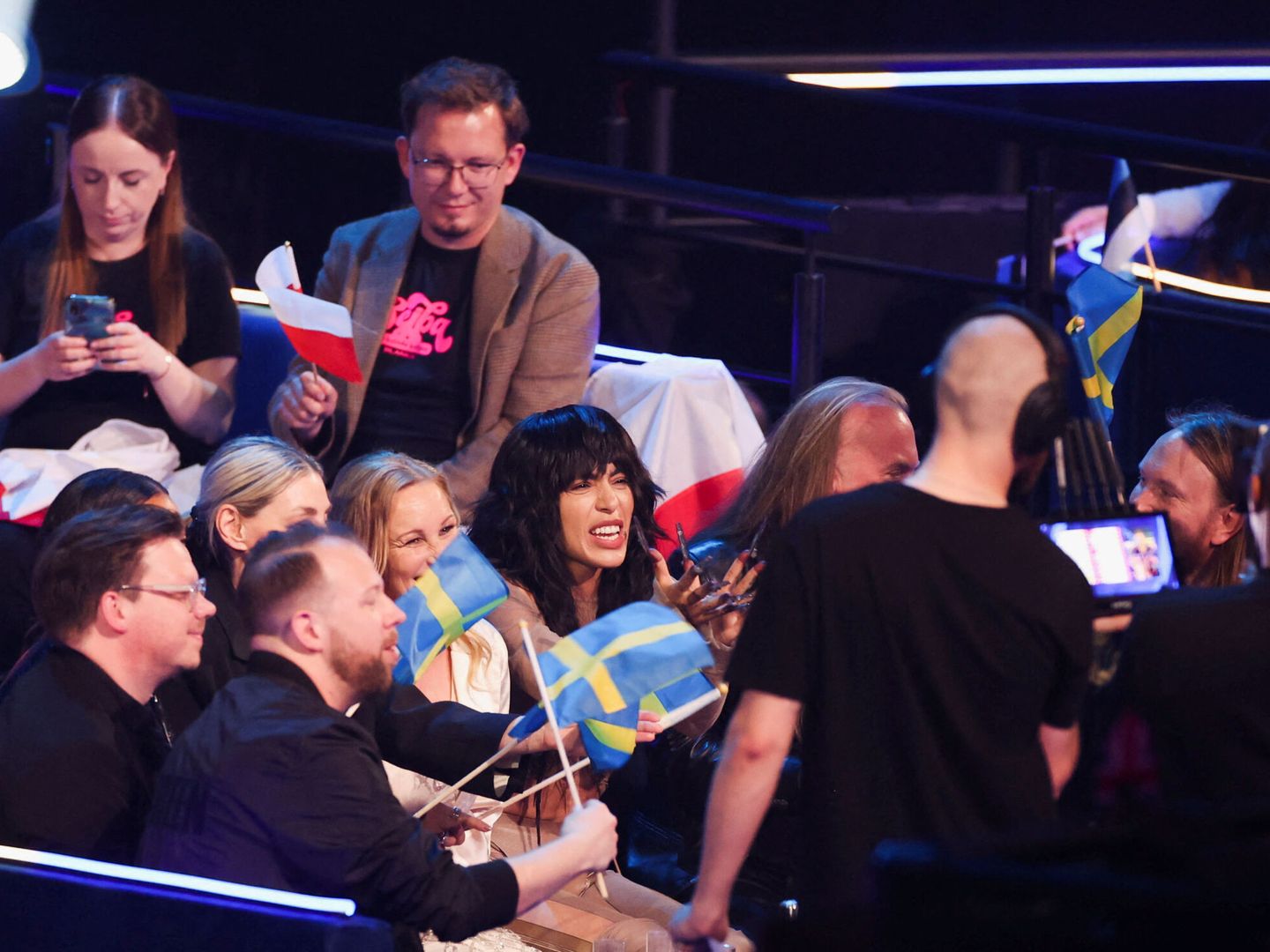 Loreen from Sweden reacts during the jury voting process during the grand final of the 2023 Eurovision Song Contest in Liverpool, Britain, May 13, 2023. REUTERS Phil Noble