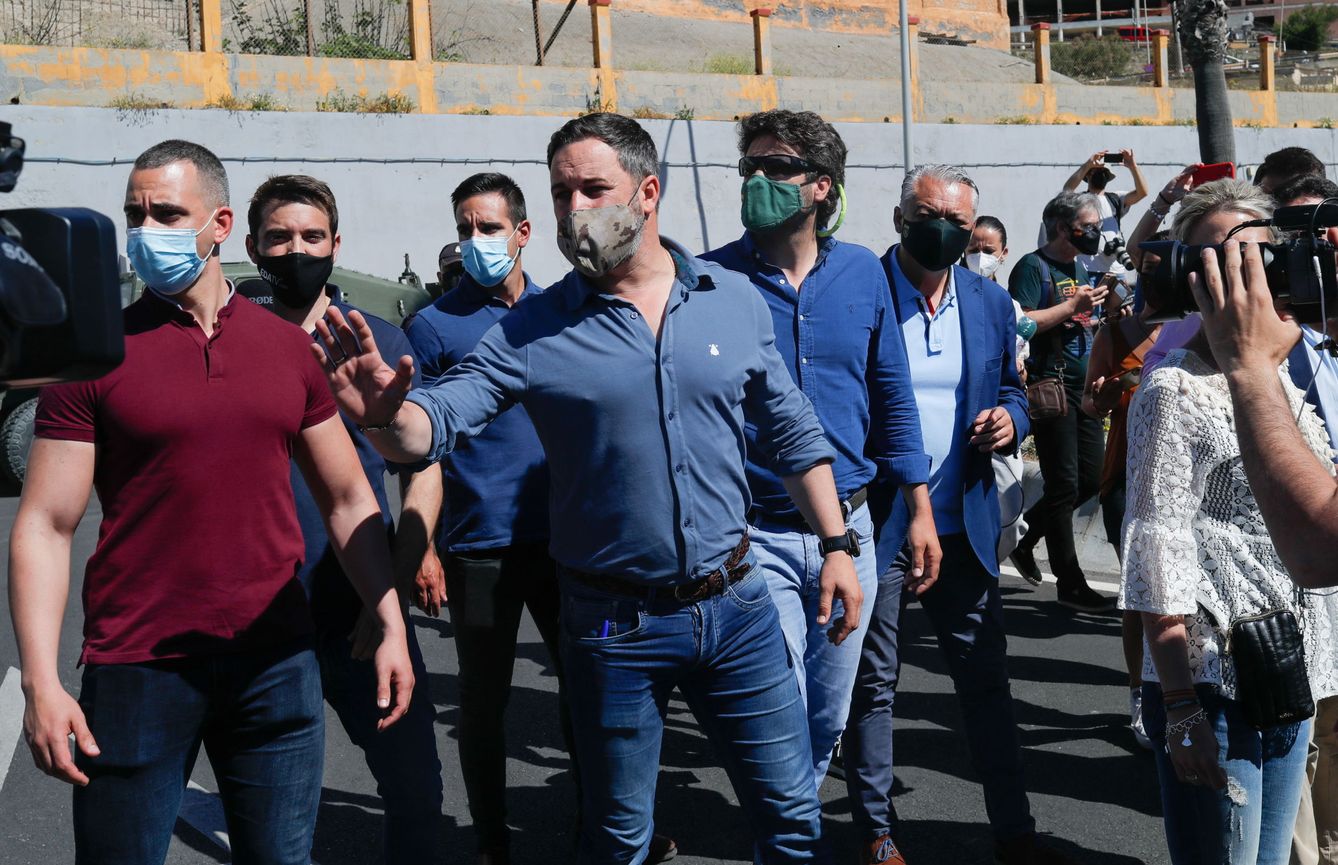 El líder de Vox, Santiago Abascal, en Ceuta. (Reuters) 