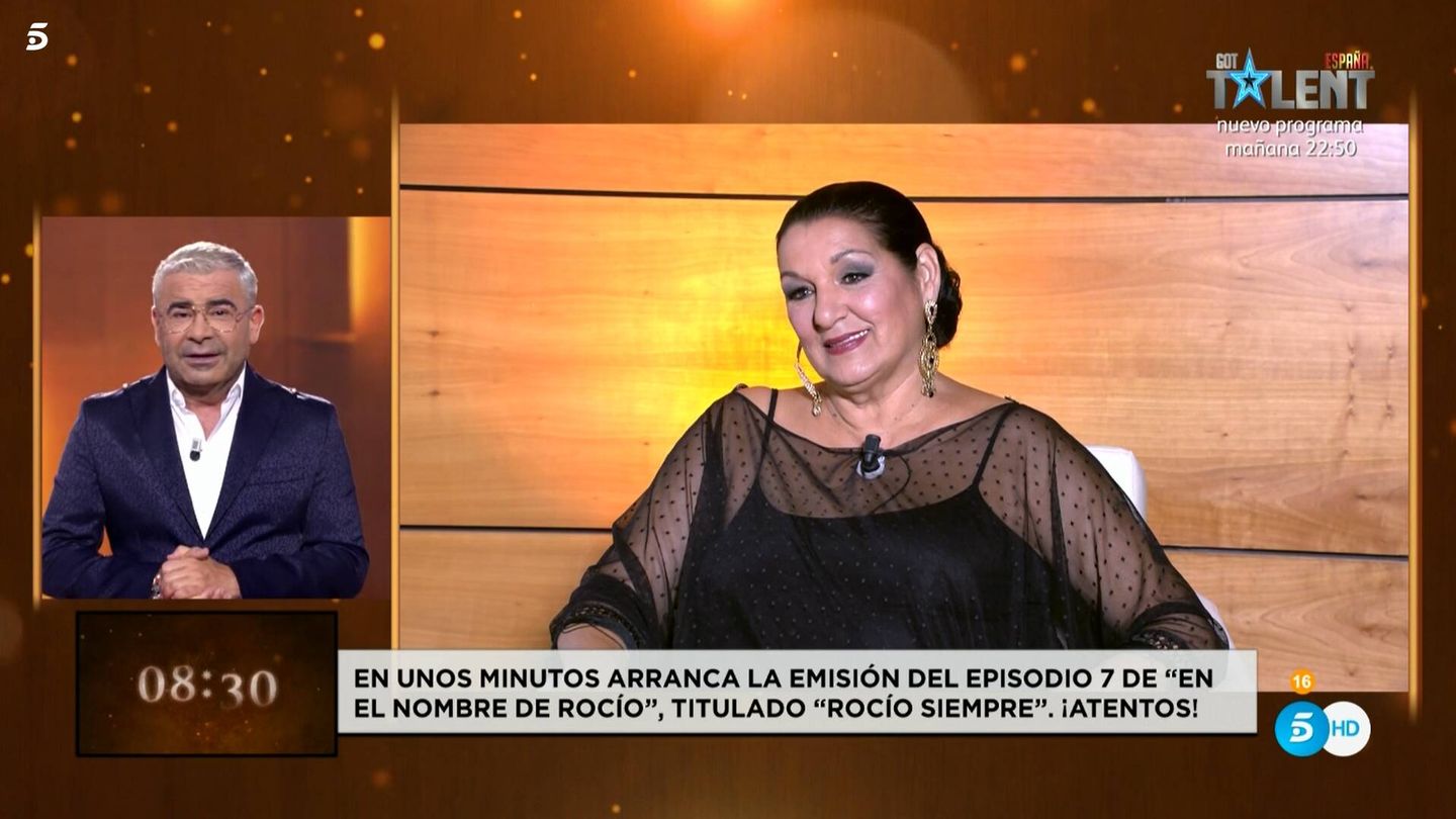 Jorge Javier Vázquez y Marta Amaya, en 'En el nombre de Rocío'. (Mediaset)
