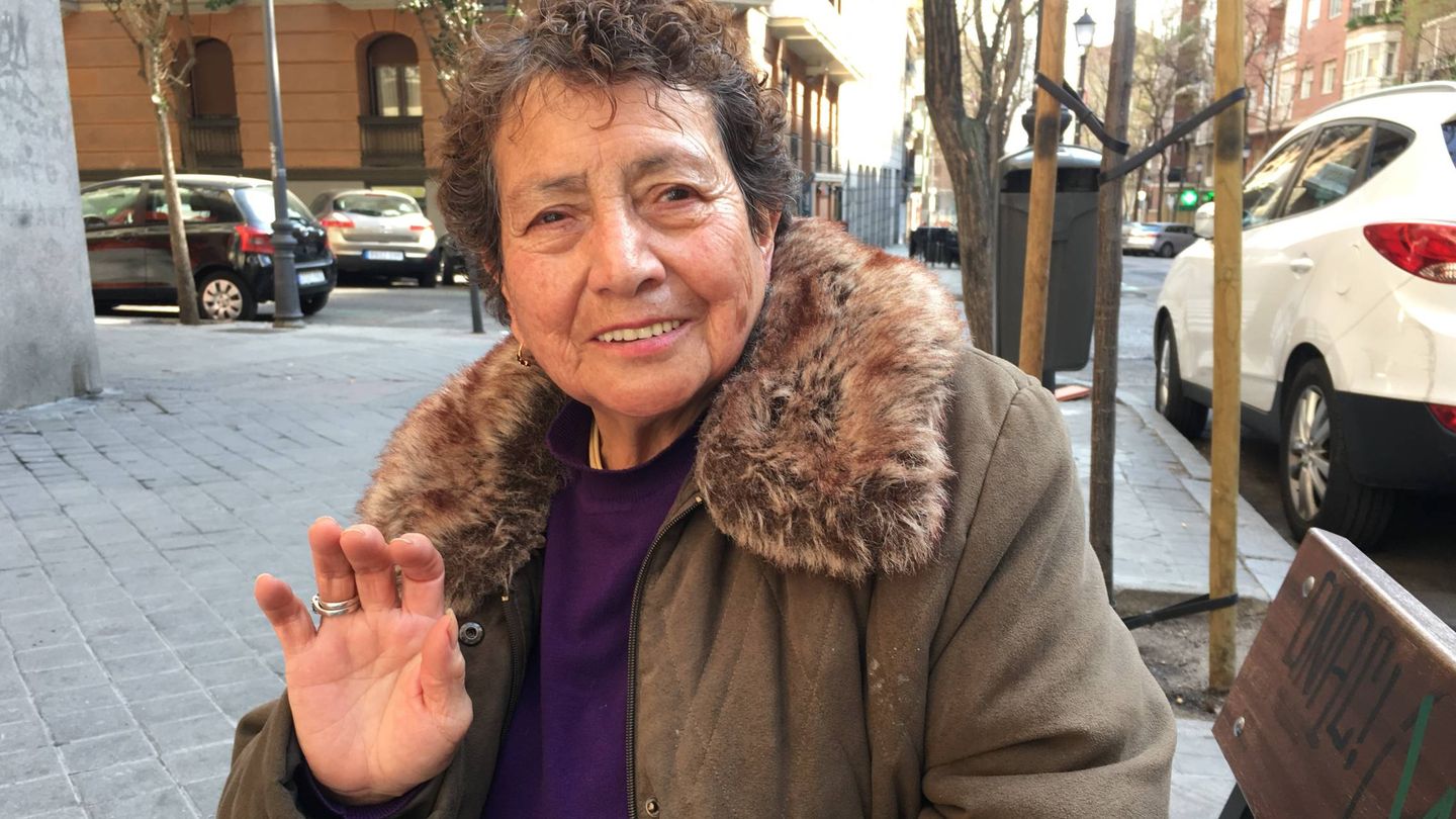 Gilda Parra, ecuatoriana de 76 años, usa un comedor social para alimentarse.(M.G.R.)