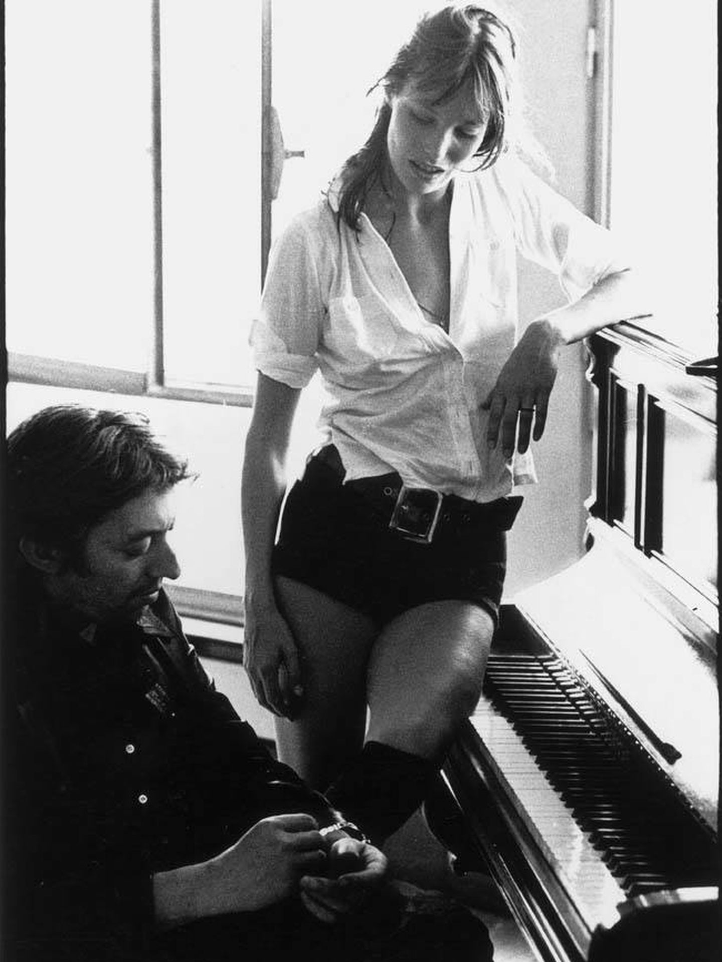 Serge Gainsbourg y Jane Birkin en 1970. (Getty)