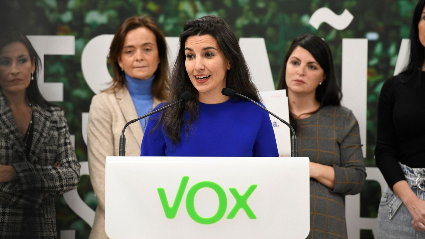 La portavoz de Vox en el Parlamento madrileño, Rocío Monasterio. (EFE)