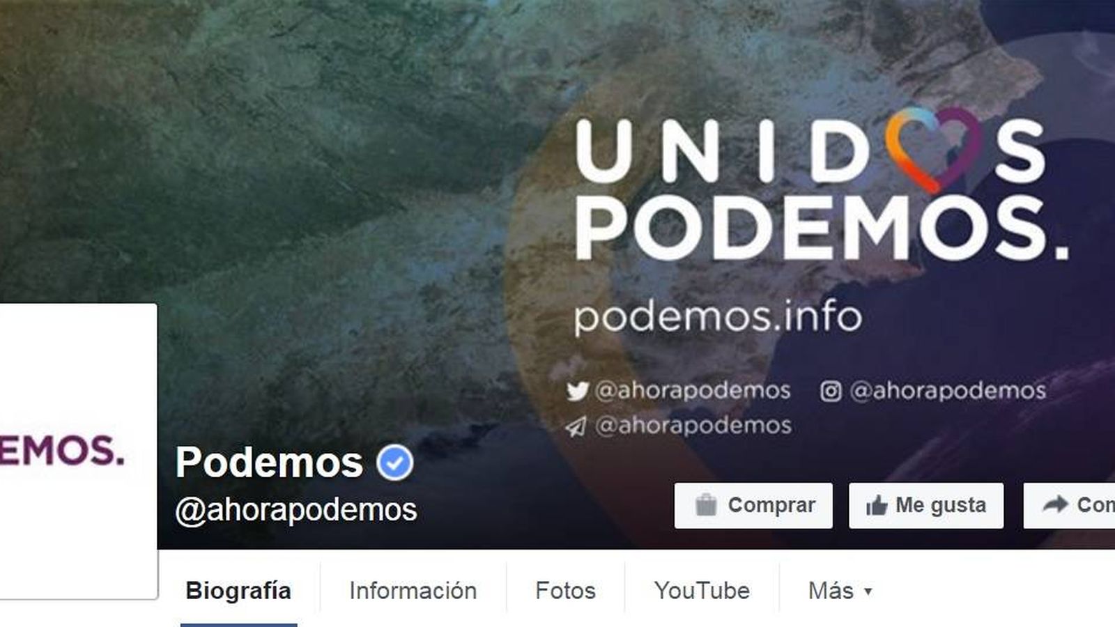 Foto: Imagen de Facebook de Unidos Podemos en el momento de redactar esta noticia (Facebook)