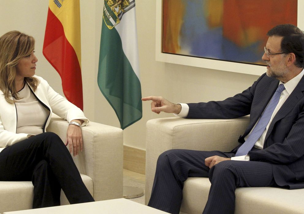 Foto: Susana Díaz, presidenta de la Junta de Andalucía y Mariano Rajoy, presidente del Gobierno (EFE)