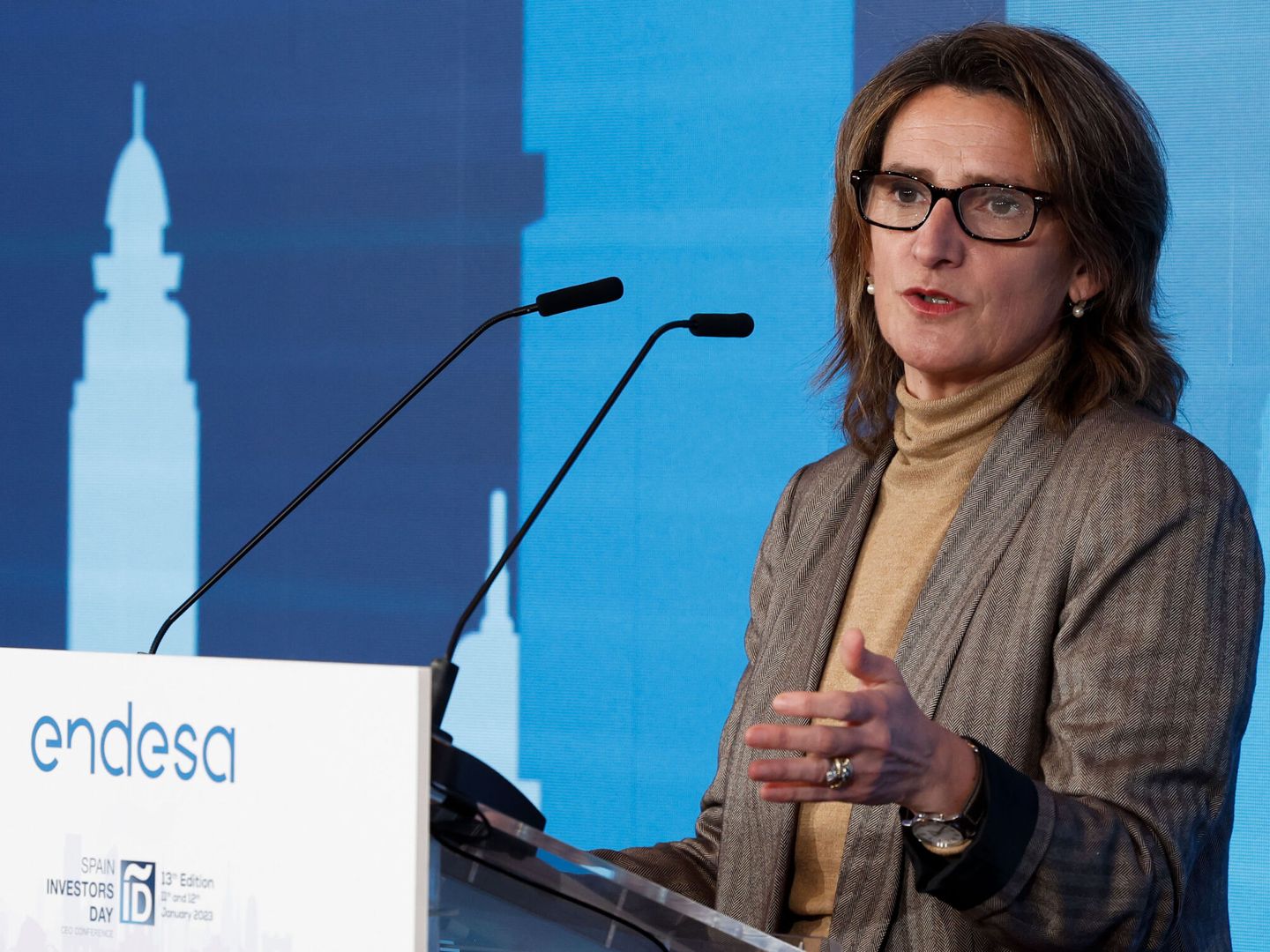 La vicepresidenta tercera y ministra de Transición Ecológica y Reto Demográfico, Teresa Ribera. (EFE/J.J. Guillén)