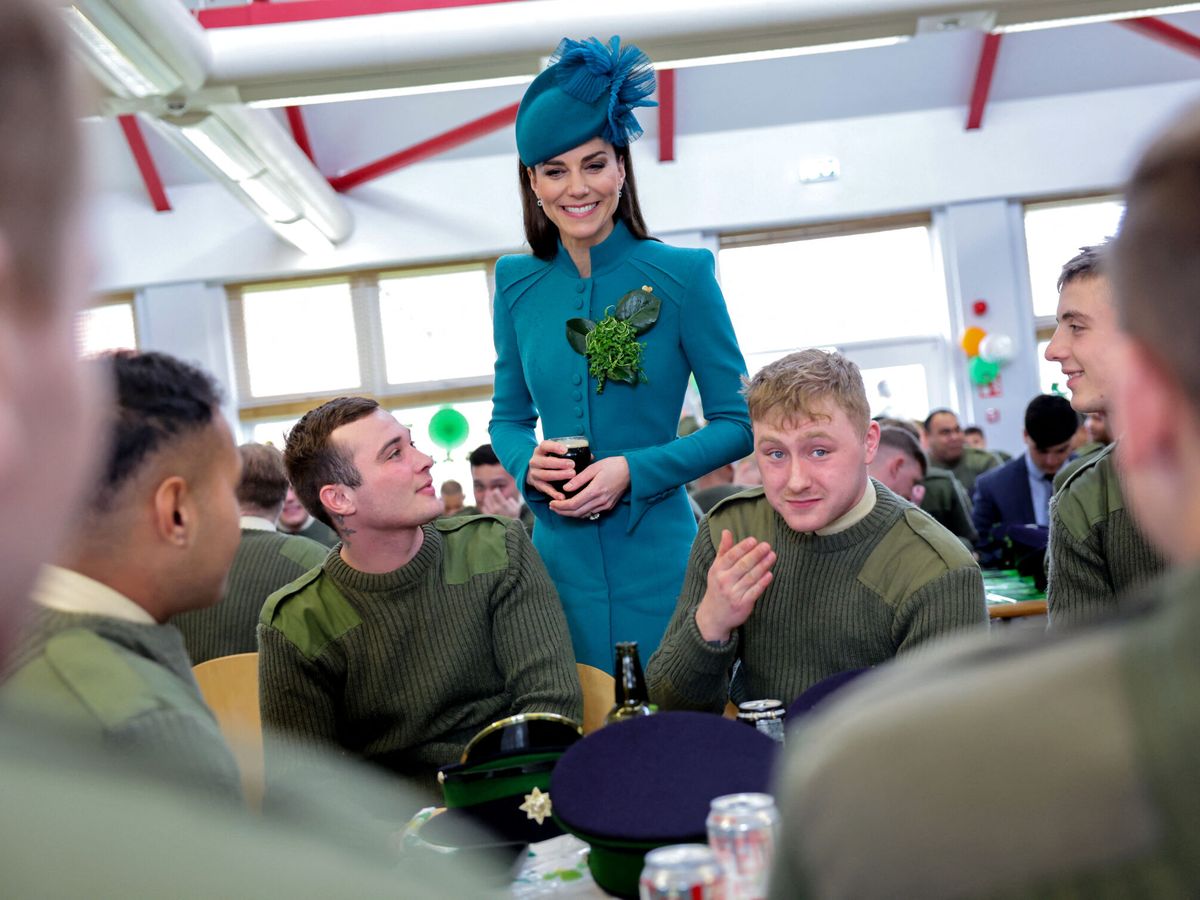 Foto: Kate Middleton, en el Día de San Patricio 2023. (Reuters/Pool/Chris Jackson)