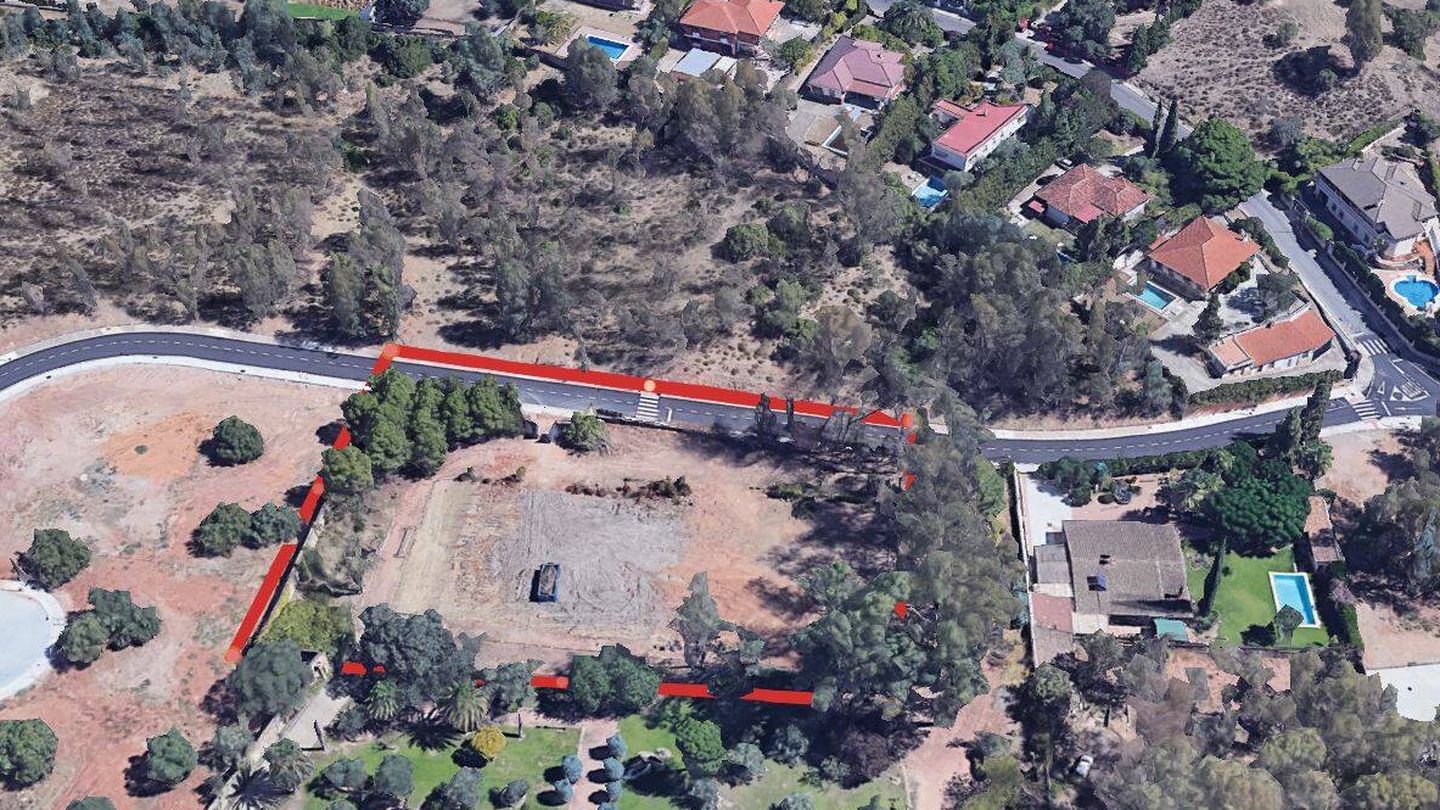 Imagen de satélite de la finca del empresario. (Google Earth)