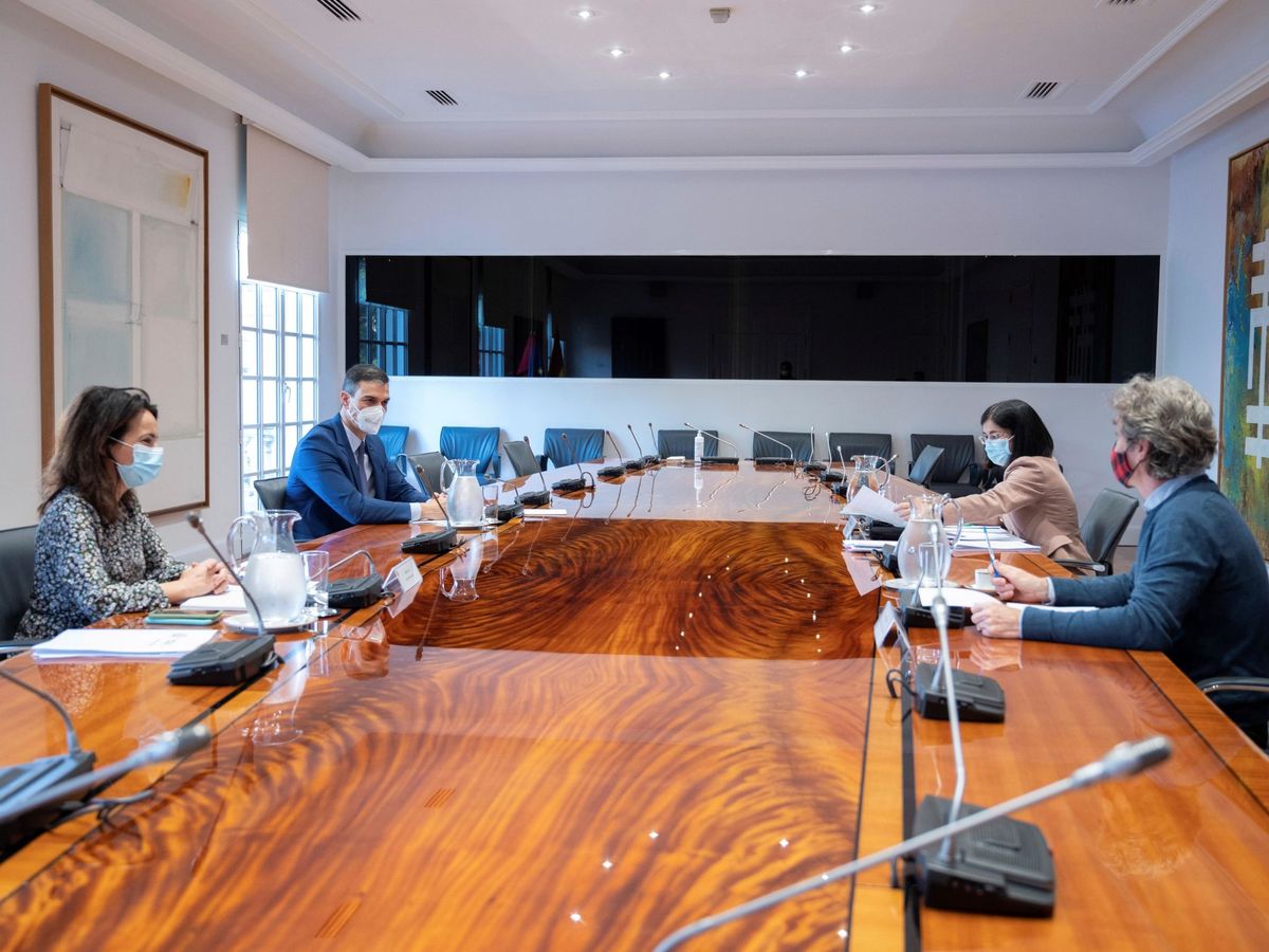 Foto: Sánchez preside una reunión del Comité de Seguimiento del Coronavirus. (EFE)