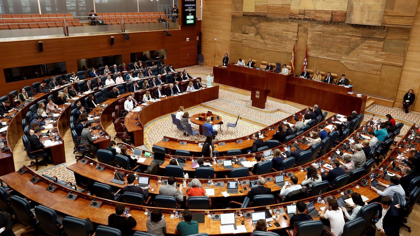 Vista general del pleno de la Asamblea de Madrid. (EFE)