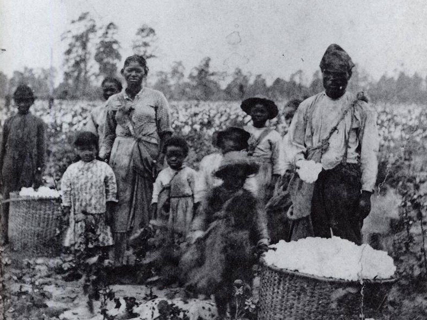 Familia de esclavos en Georgia, alrededor de 1850. (Dominio público)