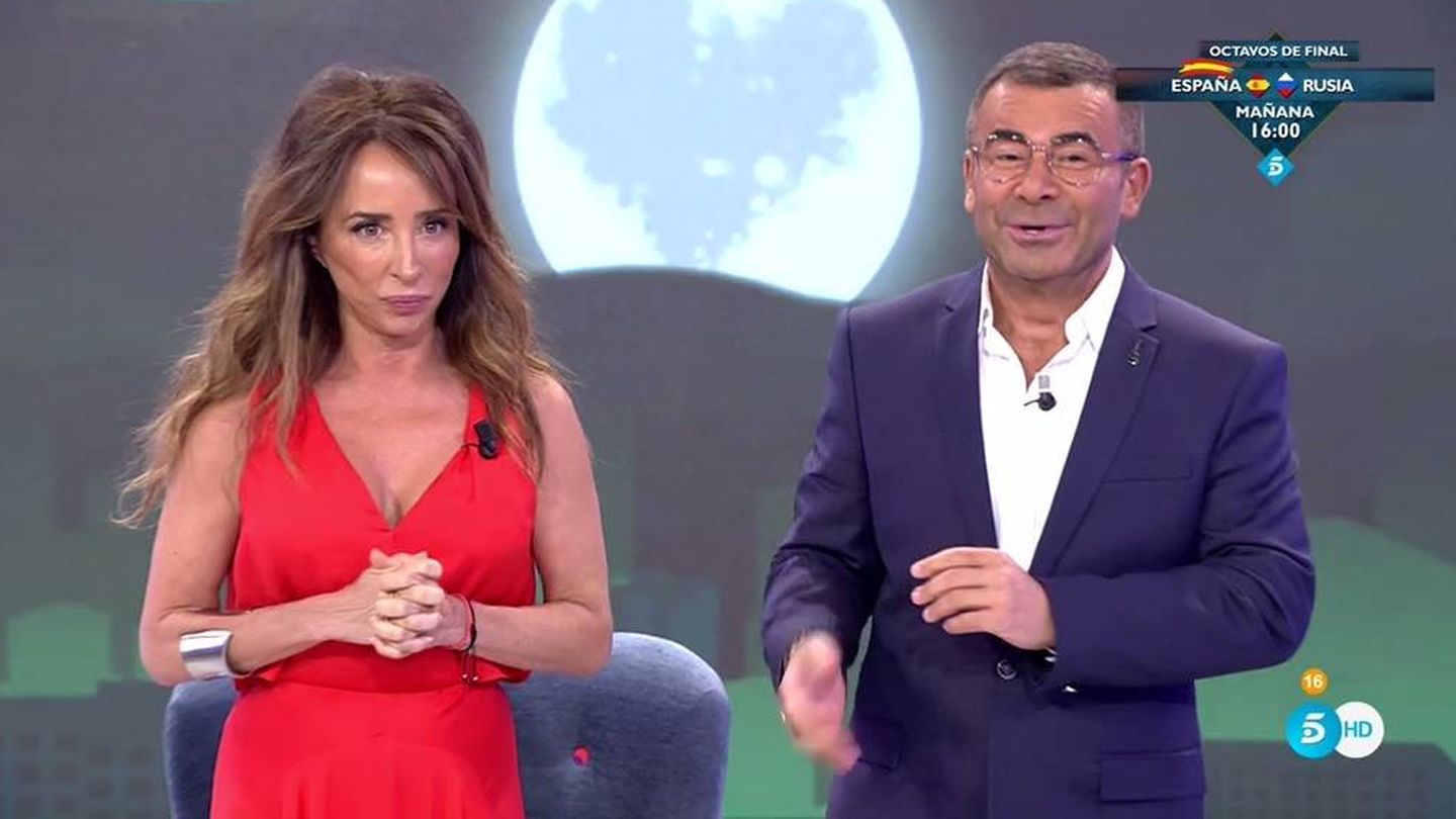 María Patiño y Jorge Javier Vázquez, en 'Sábado Deluxe'. (Telecinco).