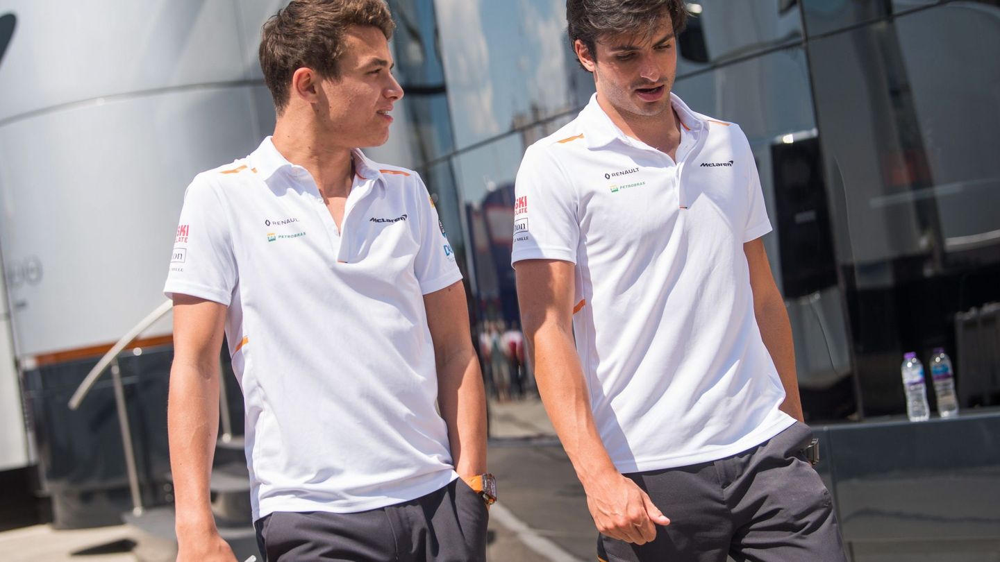 La buena relación entre Carlos Sainz y Lando Norris destaca en el 'paddock' de la Fórmula 1. (EFE)