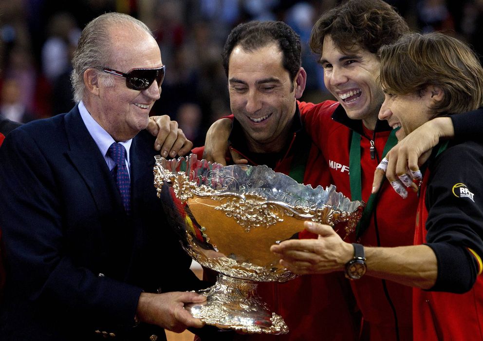 Foto: Rafael Nadal celebra la consecución de la última Copa Davis.