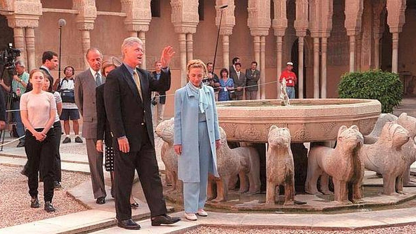 Bill Clinton, en su visita a la Alhambra de Granada en 1997.