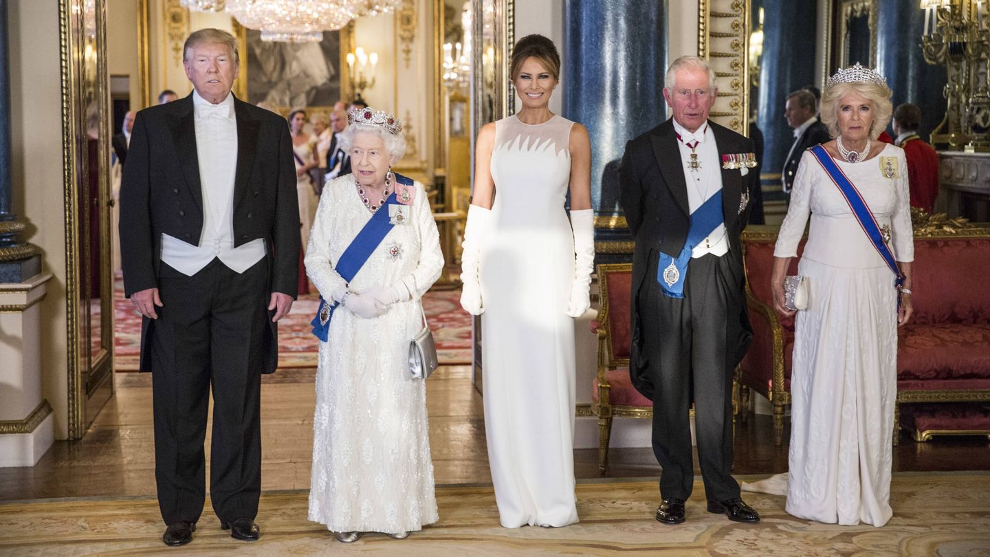 Una imagen de la visita de Trump a Buckingham Palace. (Getty)