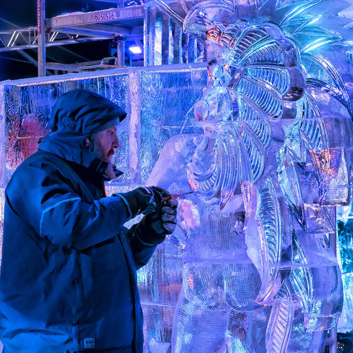 Los mejores escultores de hielo del mundo se dan cita en Torrejón de Ardoz. (Cortesía)