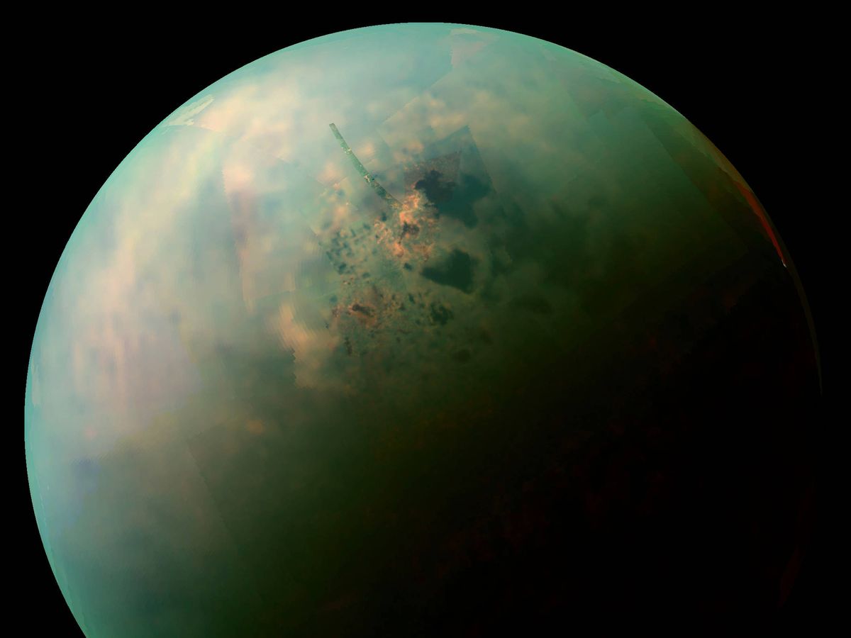 Foto: Los lagos de Titán, en Saturno