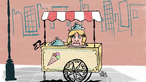 María Teresa Campos, con el carrito del helado