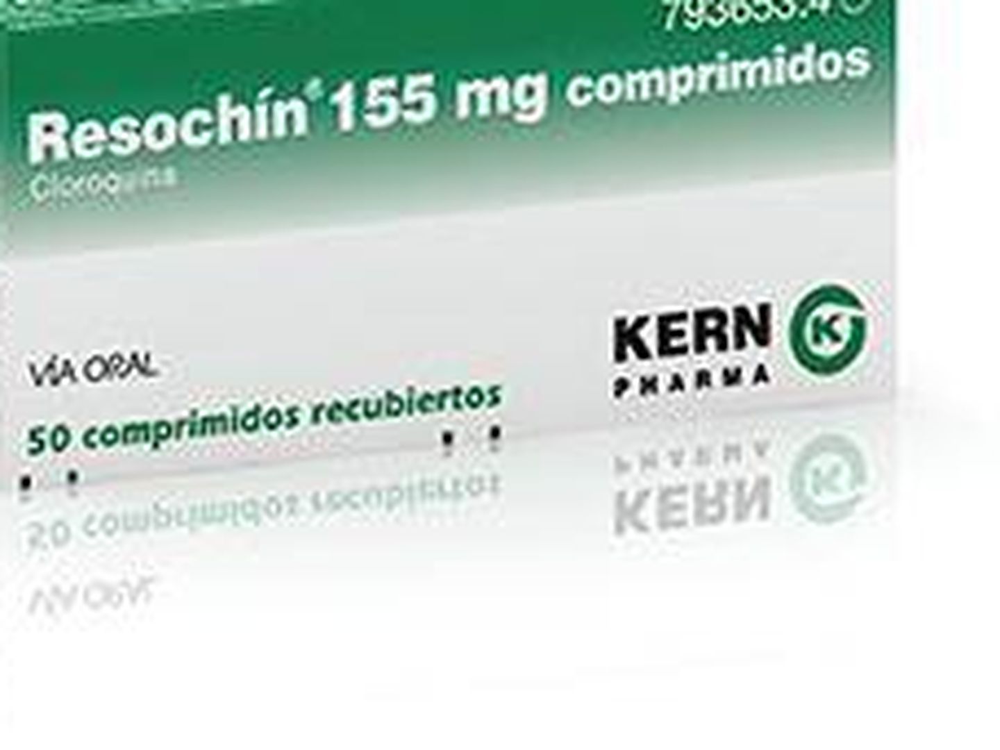 Resochin 155 mg, con cloroquina como principio activo, de Kern Pharma.  