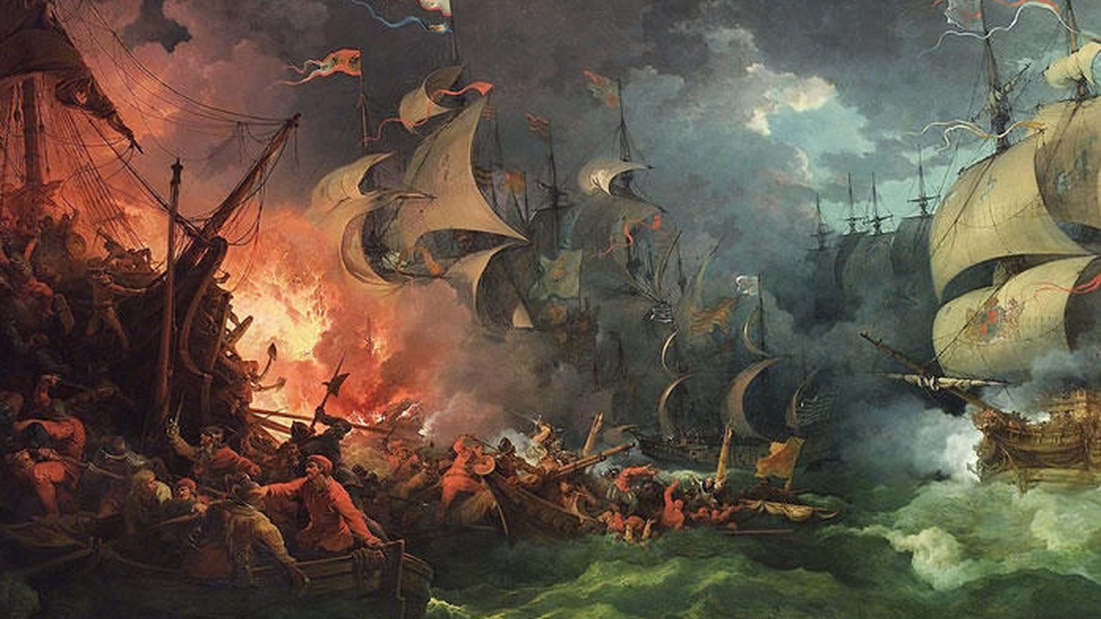 Foto: La Armada Española retratada por Philip James de Loutherbourg.