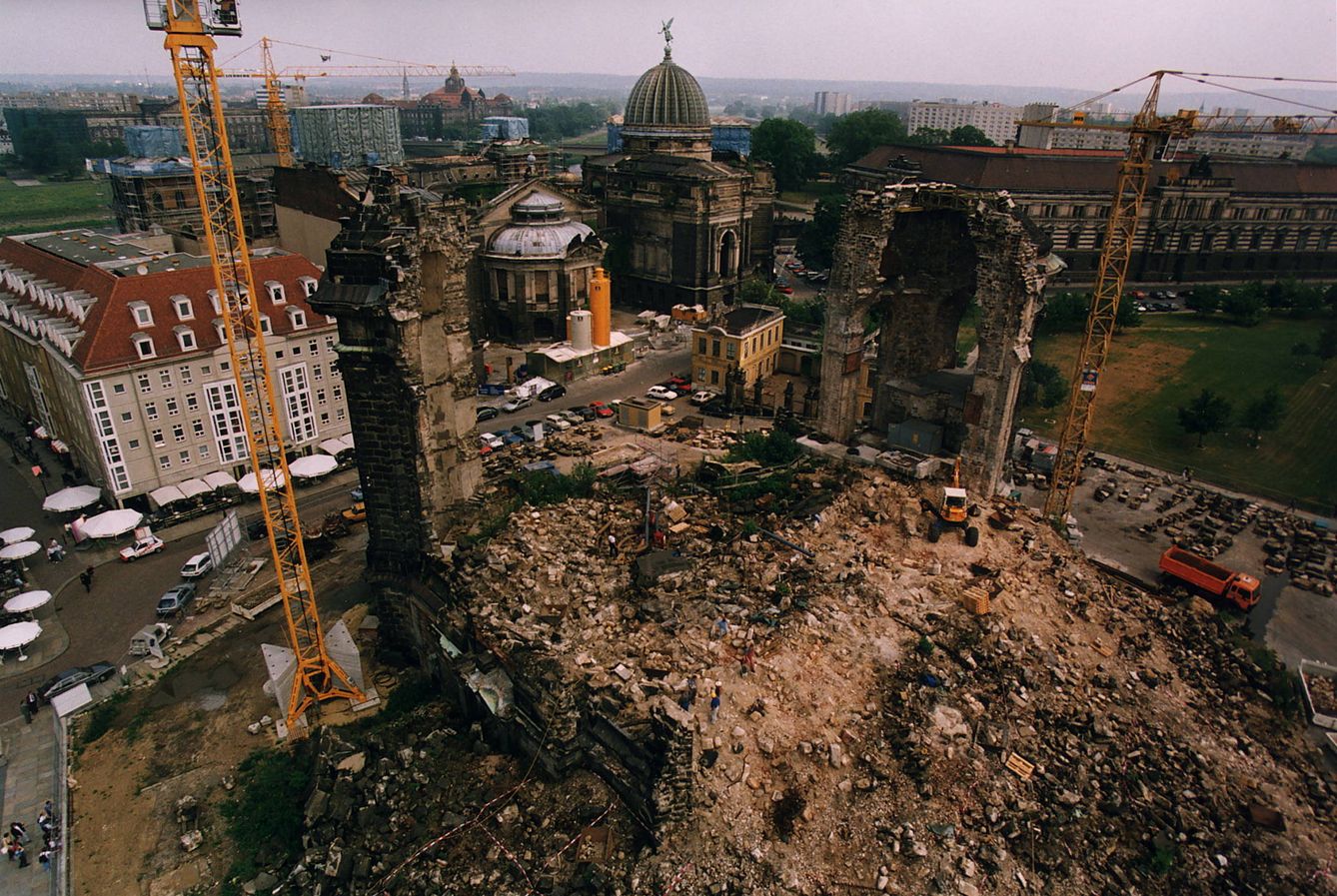 Ruinas de Dresde en 1995. (Archivo)