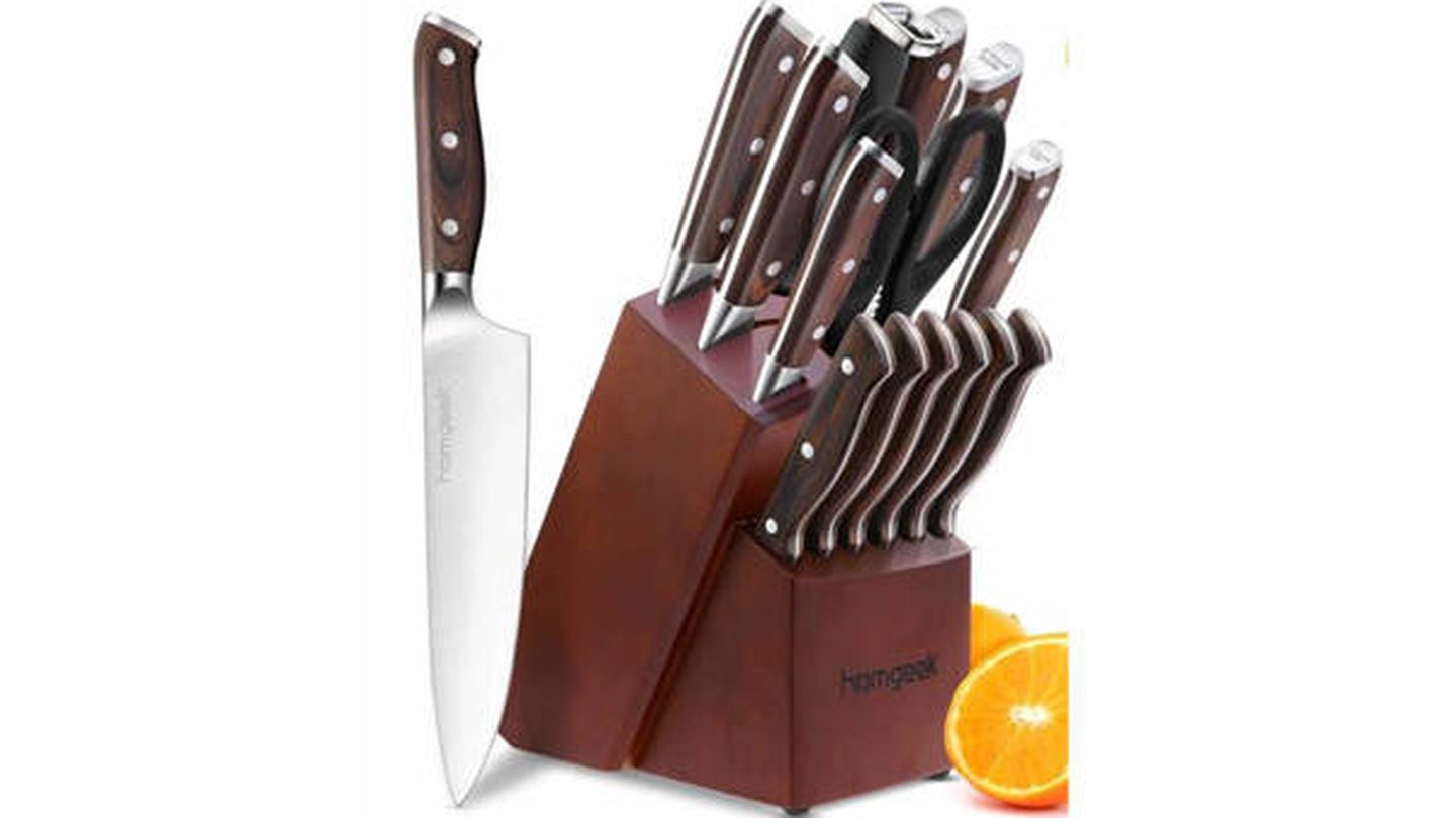 Los mejores cuchillos en bloque de madera de Homgeek