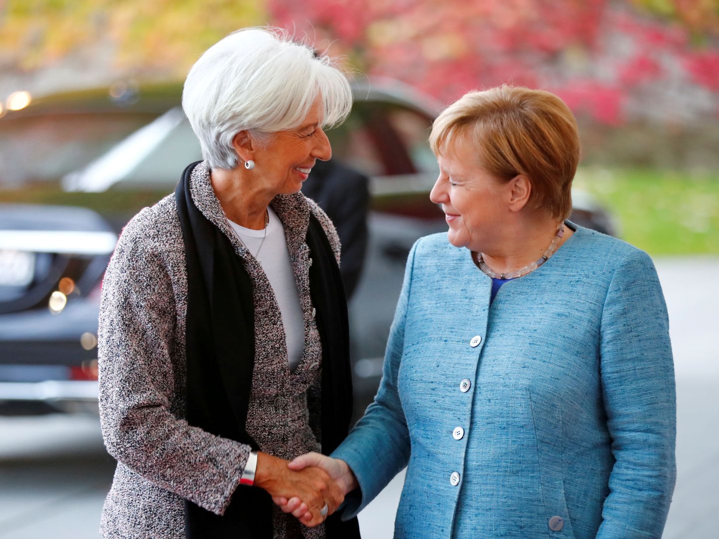Angela Merkel y Christine Lagarde. (Reuters)