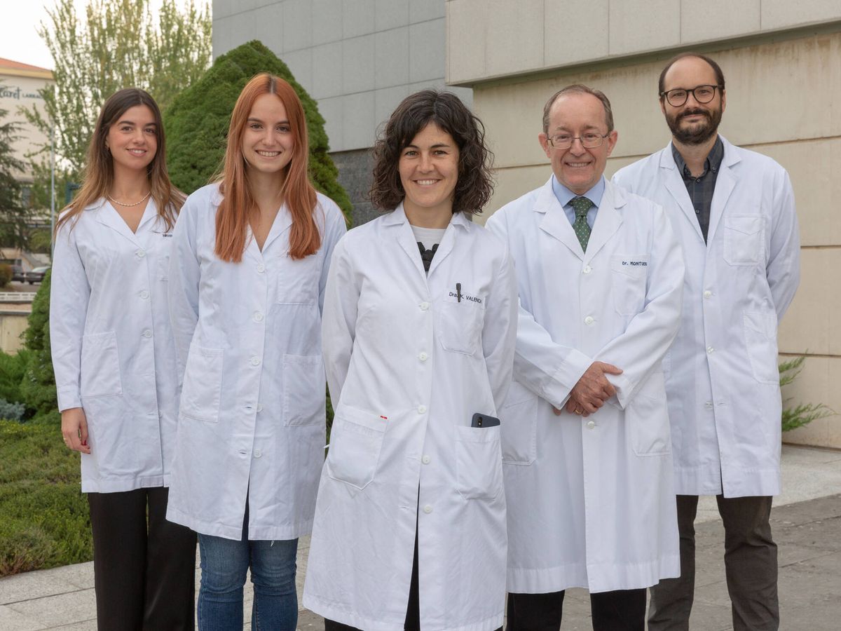 Foto: De izquierda a derecha, Andrea Pasquier, Mirari Echepare, Karmele Valencia, Luis Montuenga y Álvaro Teijeira. (Cima Universidad de Navarra)