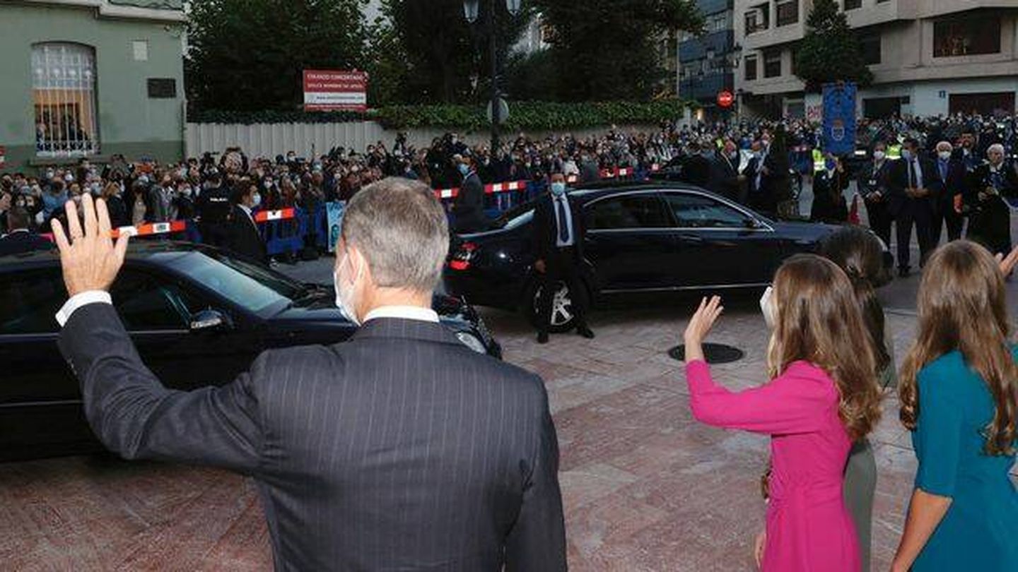 La familia real, a su llegada a Oviedo el año pasado. (Casa de S.M. el Rey)