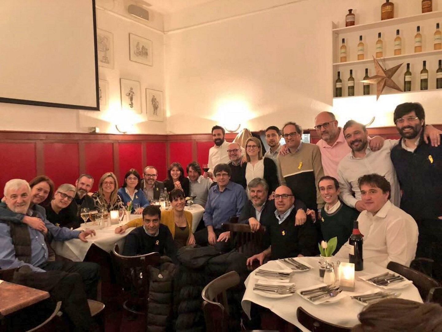 La cena del pasado viernes en Berlín.