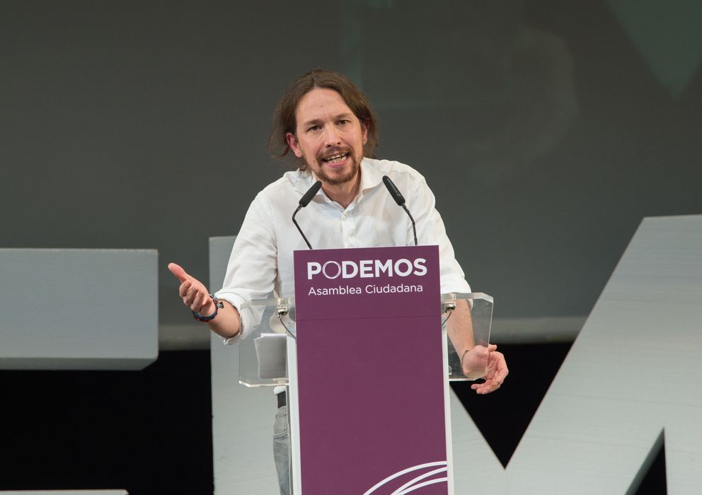 Foto: Pablo Iglesias, durante el acto de proclamación como secretario general de Podemos. (Daniel Muñoz)