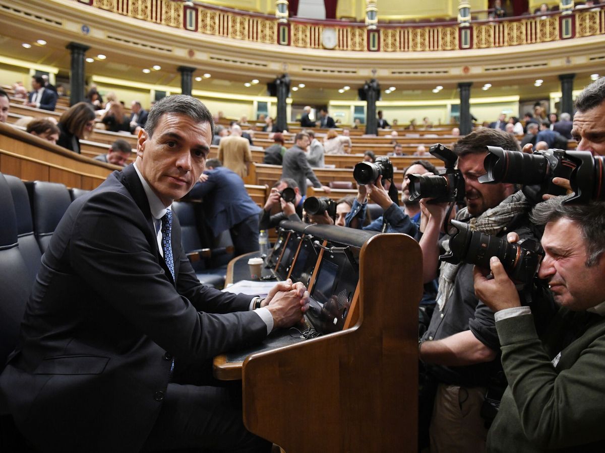 Foto: El presidente del Gobierno, Pedro Sánchez, durante el pleno en que Junts tumbó la amnistía. (Europa Press/Fernando Sánchez)