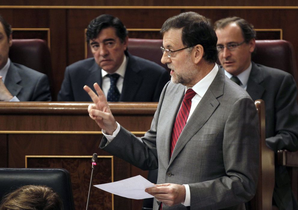 Foto: Mariano Rajoy en la sesión de control al Gobierno (Efe)